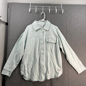 Peace Love World Reverse Alina French Terry Shacket Light Blue, Medium